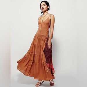 RARE! Free People Bianca Linen Dress Size L